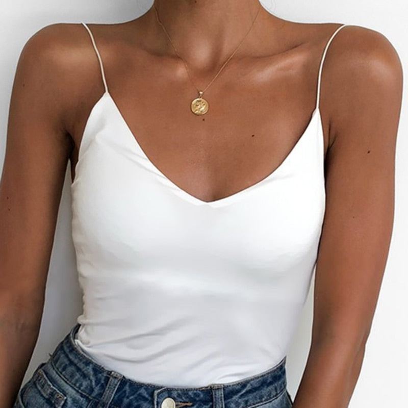 DressBetty - V Neck Basic Cami Top