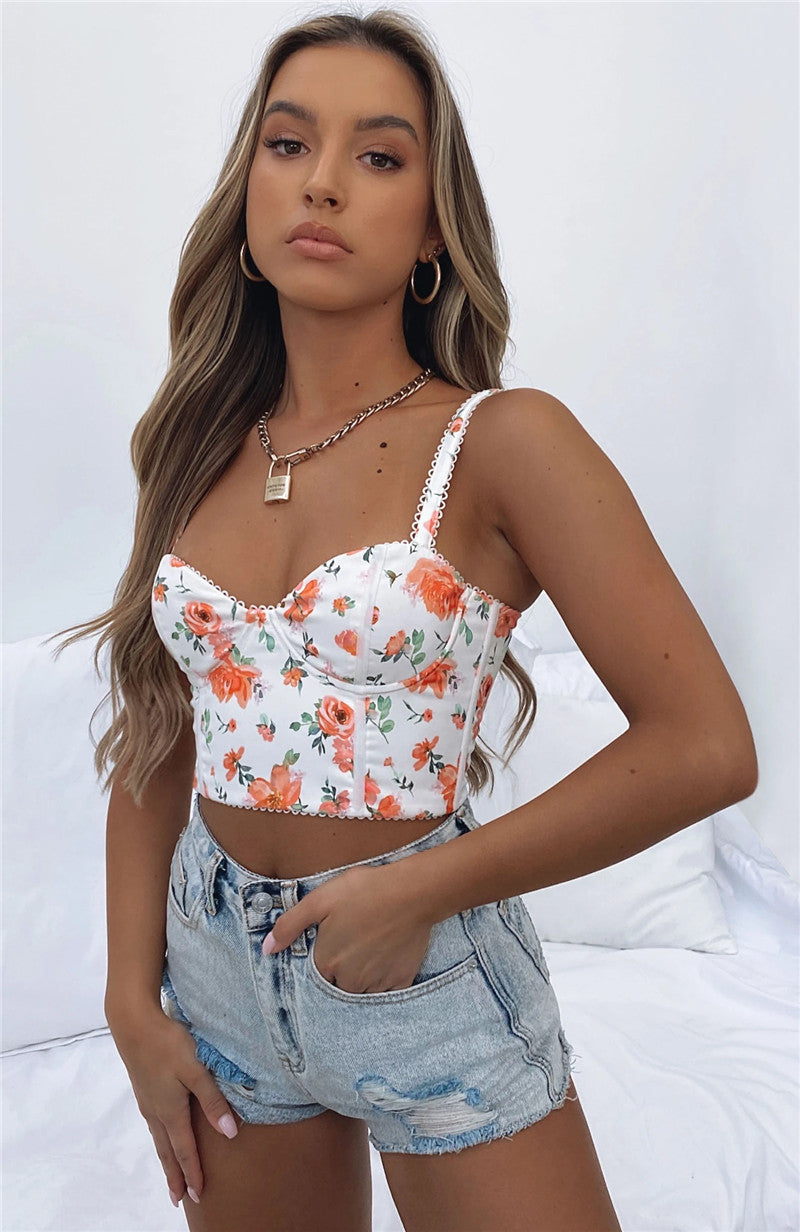 DressBetty - Printed Bodycon Cami Top