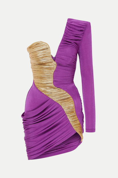 Hessi One Shoulder Ruched Mini Dress
