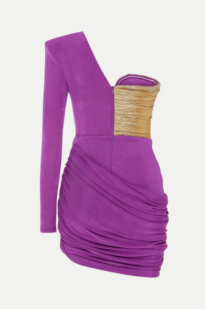 Hessi One Shoulder Ruched Mini Dress