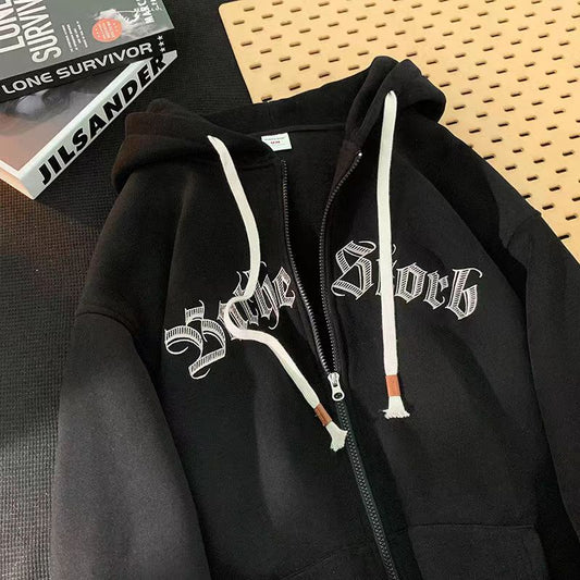 DressBetty - Letter Embroidered Oversized Hoodie