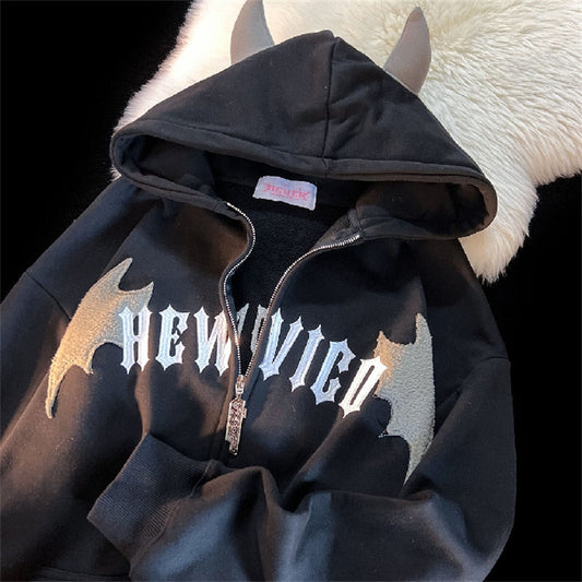 DressBetty - Hip Hop Dark Bat Wing Hoodie