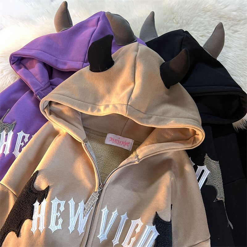 DressBetty - Hip Hop Dark Bat Wing Hoodie