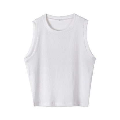 DressBetty - Knitted Ribbed Solid Vest