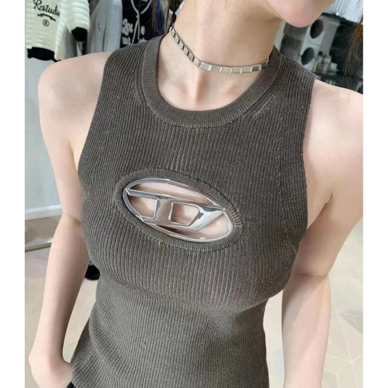 DressBetty - 2024 Edgy Y2K Hollowed Out Crop Top