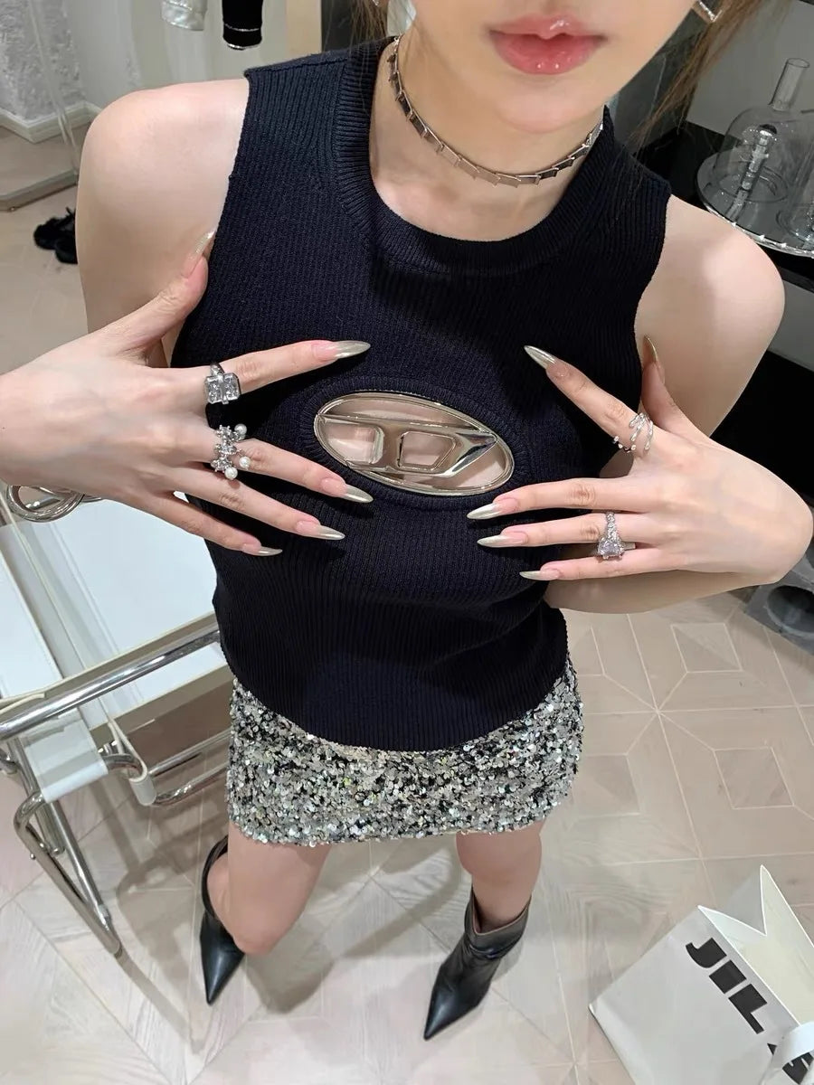DressBetty - 2024 Edgy Y2K Hollowed Out Crop Top