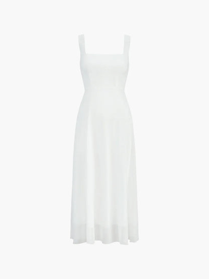 Solid Elegant Style Cami Long Dress