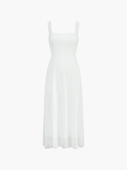 Solid Elegant Style Cami Long Dress