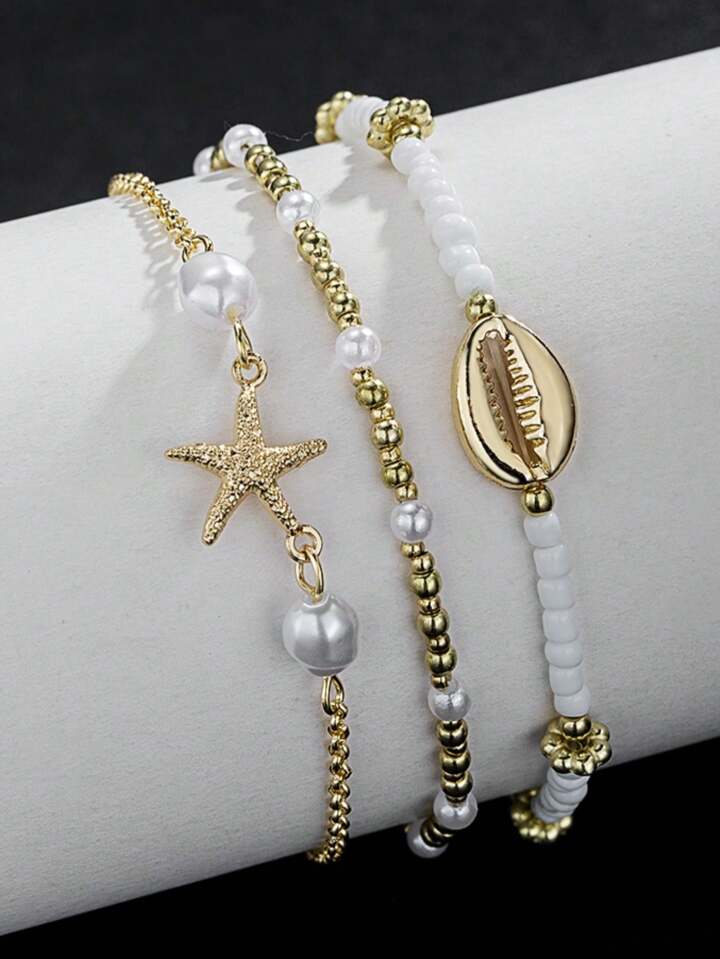 Chic Style 3pcs Anklet