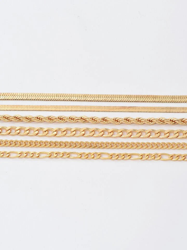 Golden Glow Stack – 6-Piece Bracelet Set
