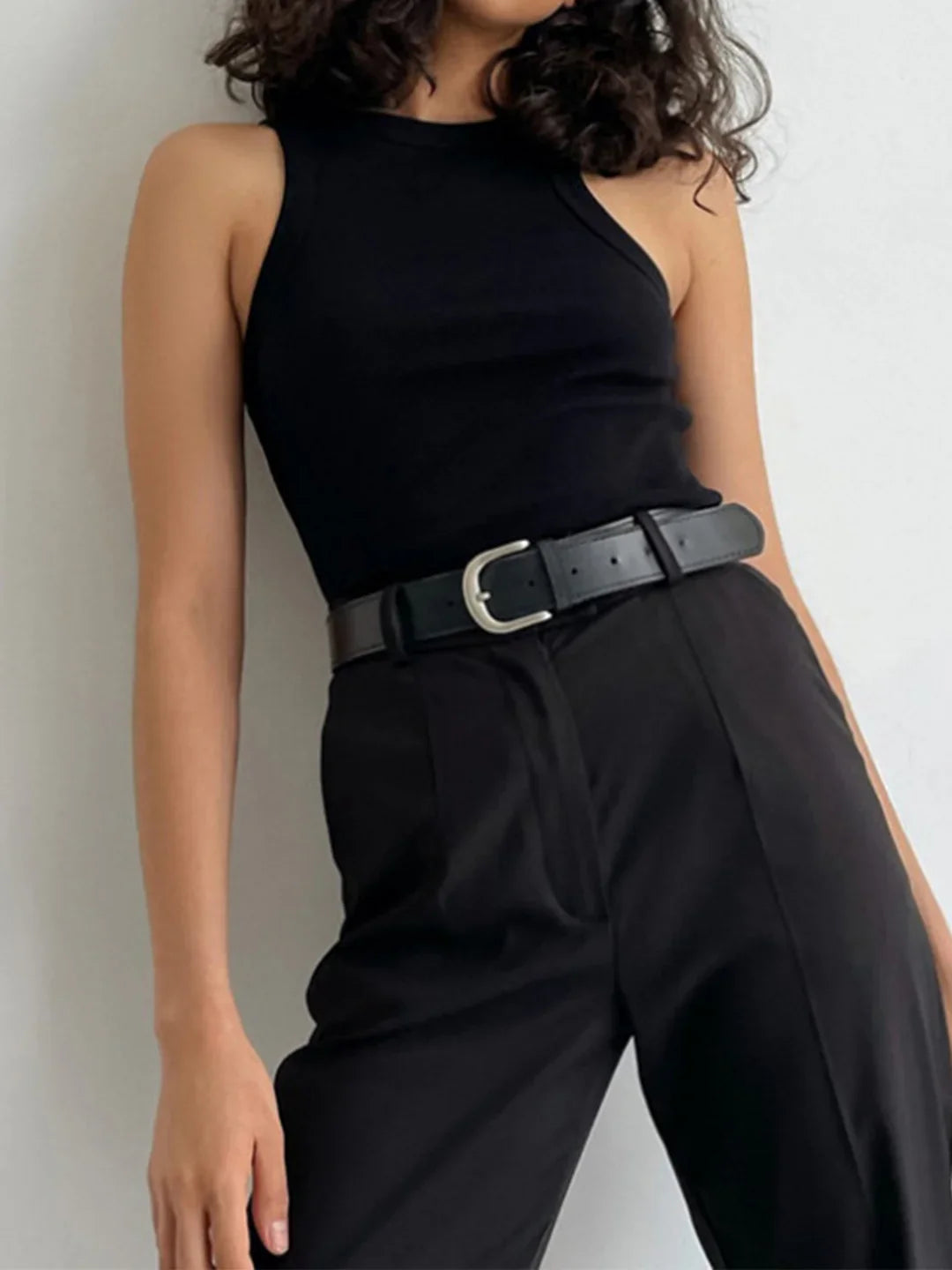 Slim Fit Sling Crop Tank Top
