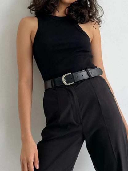 Slim Fit Sling Crop Tank Top