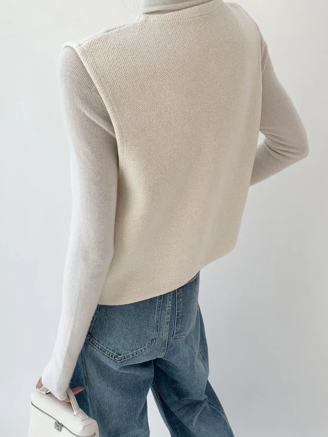 Old Money Style Split Sweater Vest
