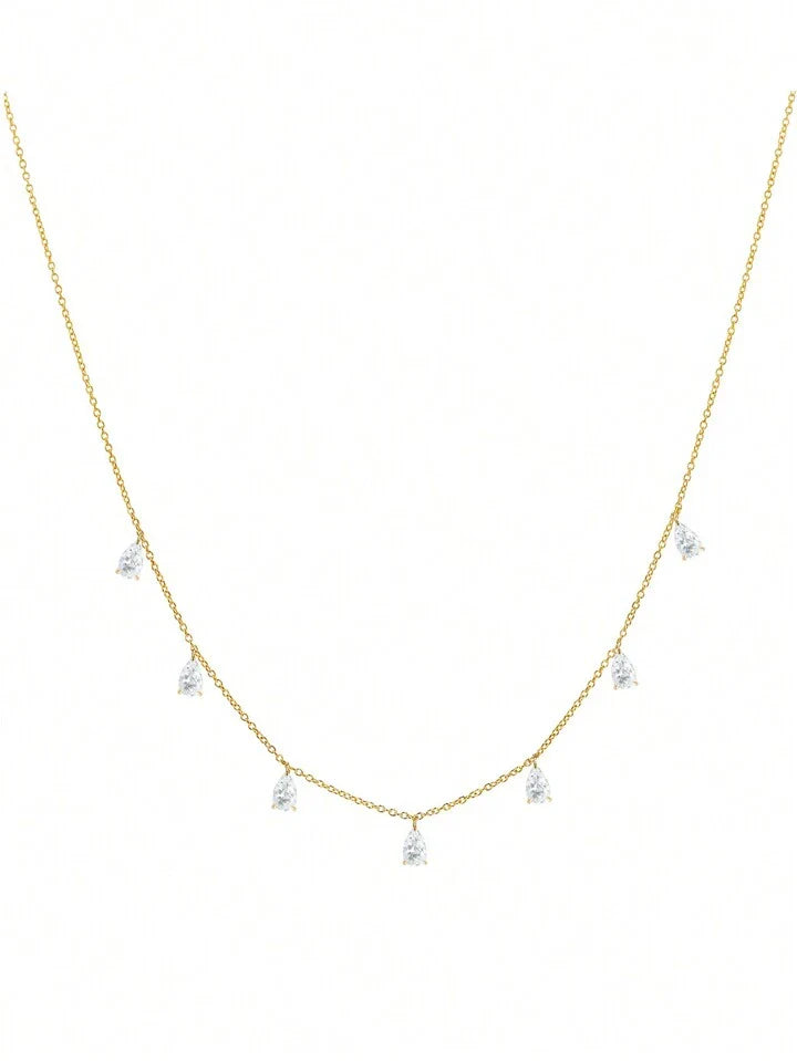 Teardrop Elegance Dainty Necklace