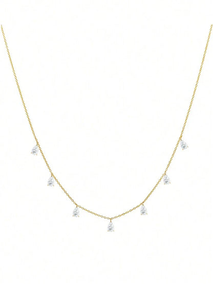 Teardrop Elegance Dainty Necklace