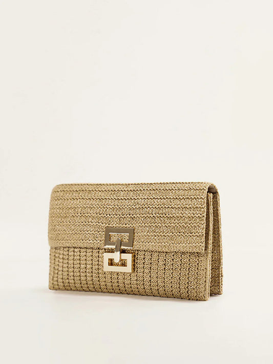 Modern Elegance Woven Chain Bag