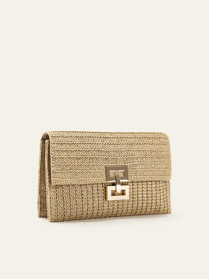 Modern Elegance Woven Chain Bag