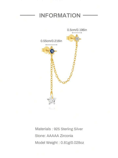 925 Sterling Silver Tassel Cartilage Stud