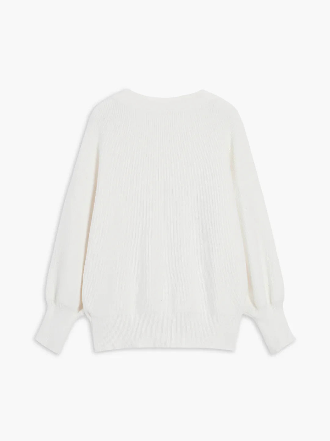 Solid Color Long-sleeved Pearl Oversized Cardigan