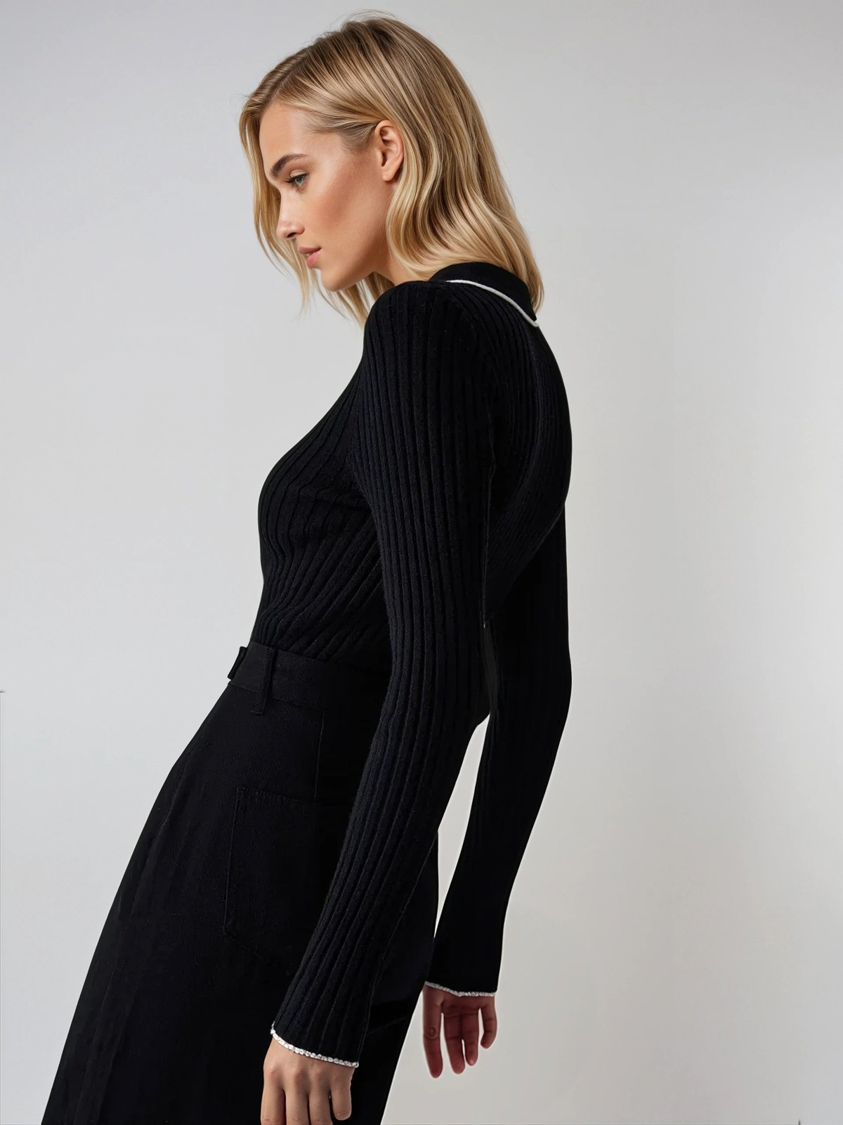 Oldmoney Aesthetics Polo Knit Top