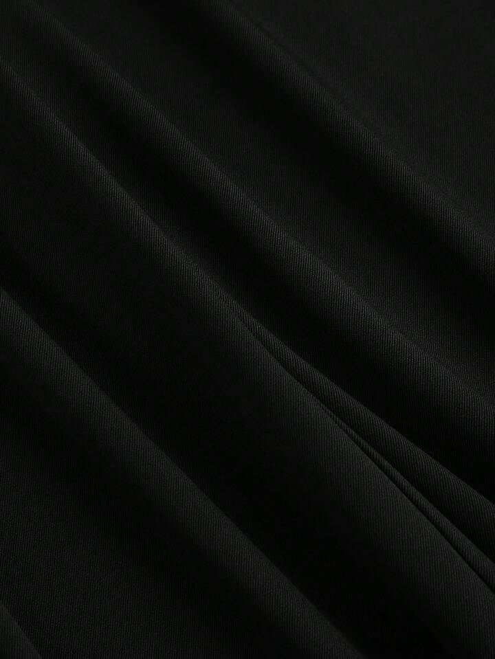 High-Waisted Wide‑Leg Black Trousers