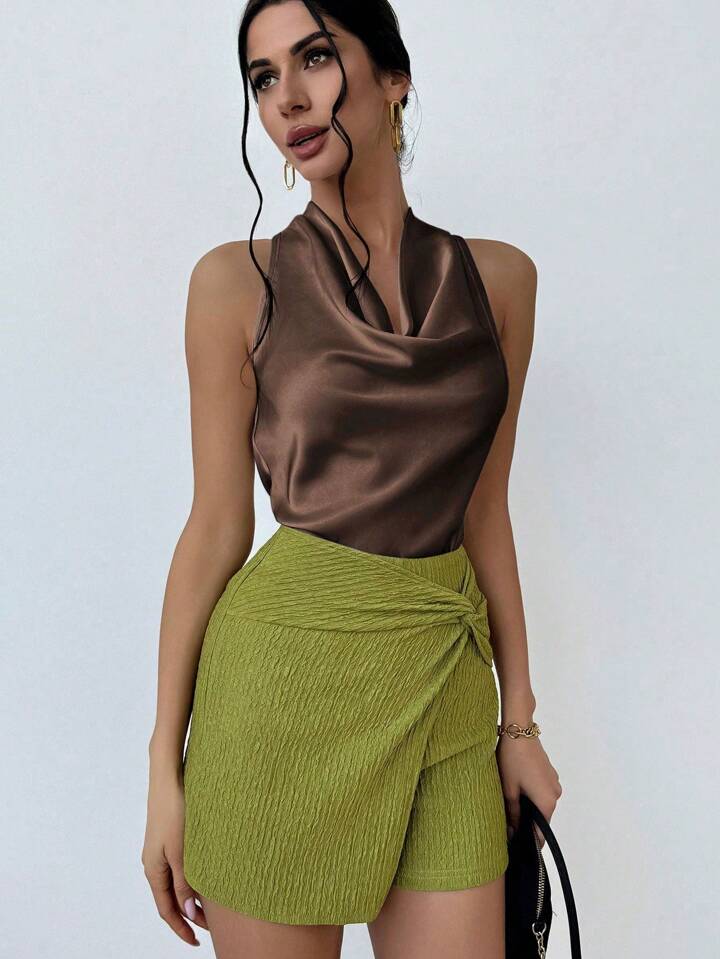 Always Elegant Halter Neck Backless Top
