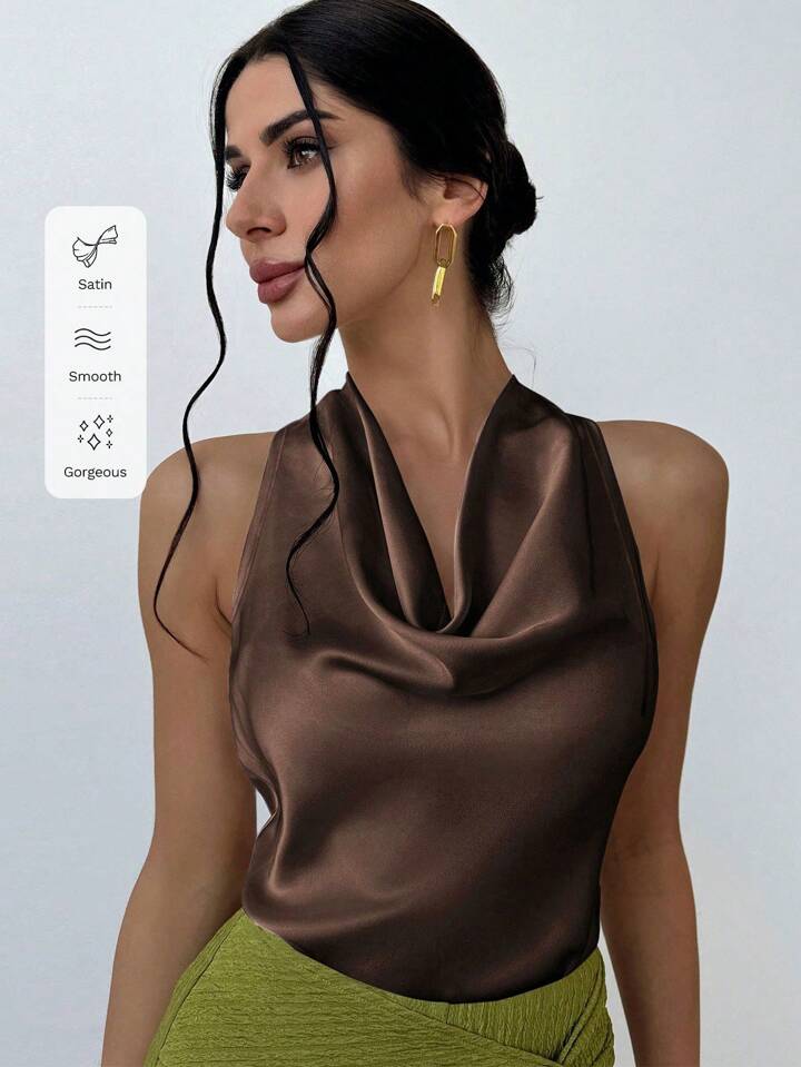Always Elegant Halter Neck Backless Top
