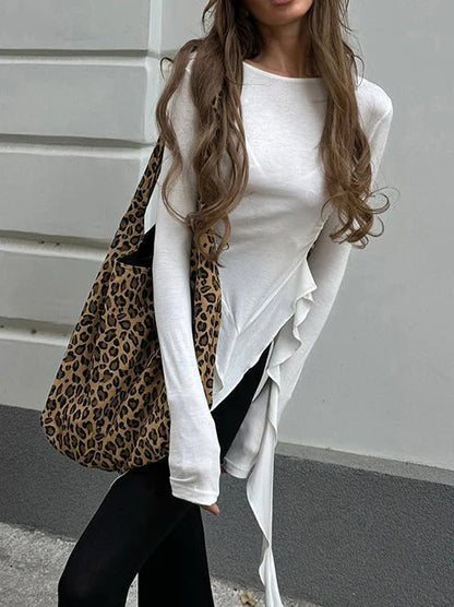 Modern Muse Asymmetrical Ruffle Blouse