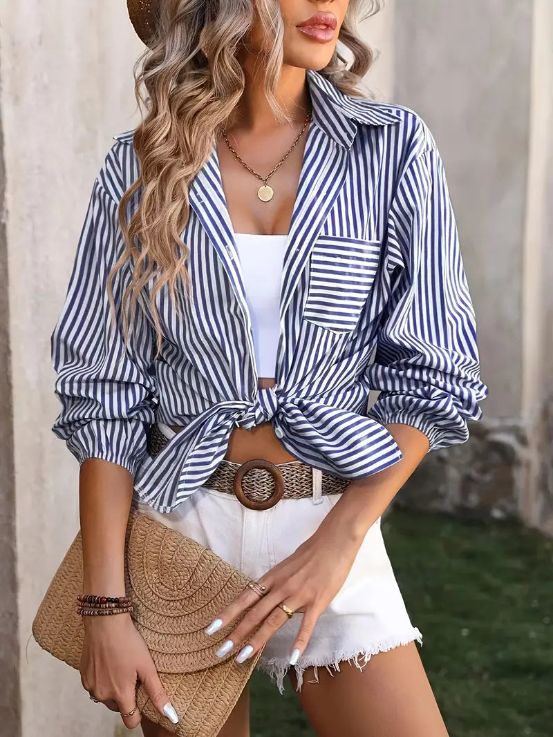 Hamptons Blue Striped Shirt