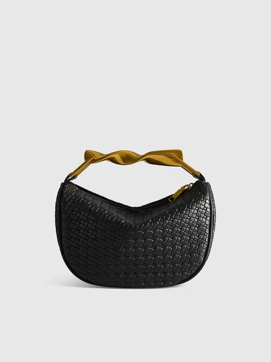 Structured PU Leather Shoulder Bag