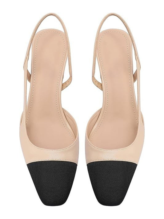 Classic Duo-Tone Slingback Heels