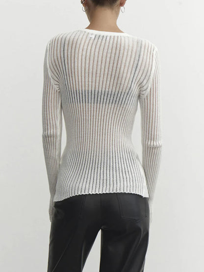 Dark Romance Sheer Long Sleeve Top