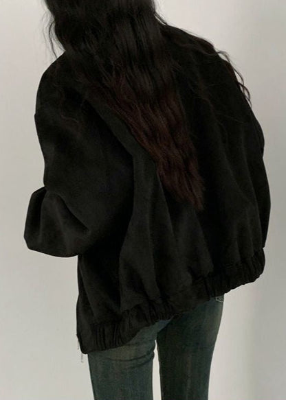 Hazel Brown Suede Oversized Jacket – Women’s Casual Outerwear