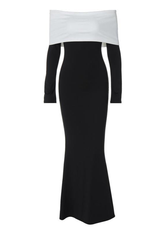 Seraphina - Off Shoulder Contrast Maxi Dress