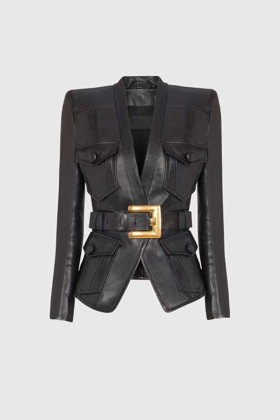 Jodell Belted Leather Jacket