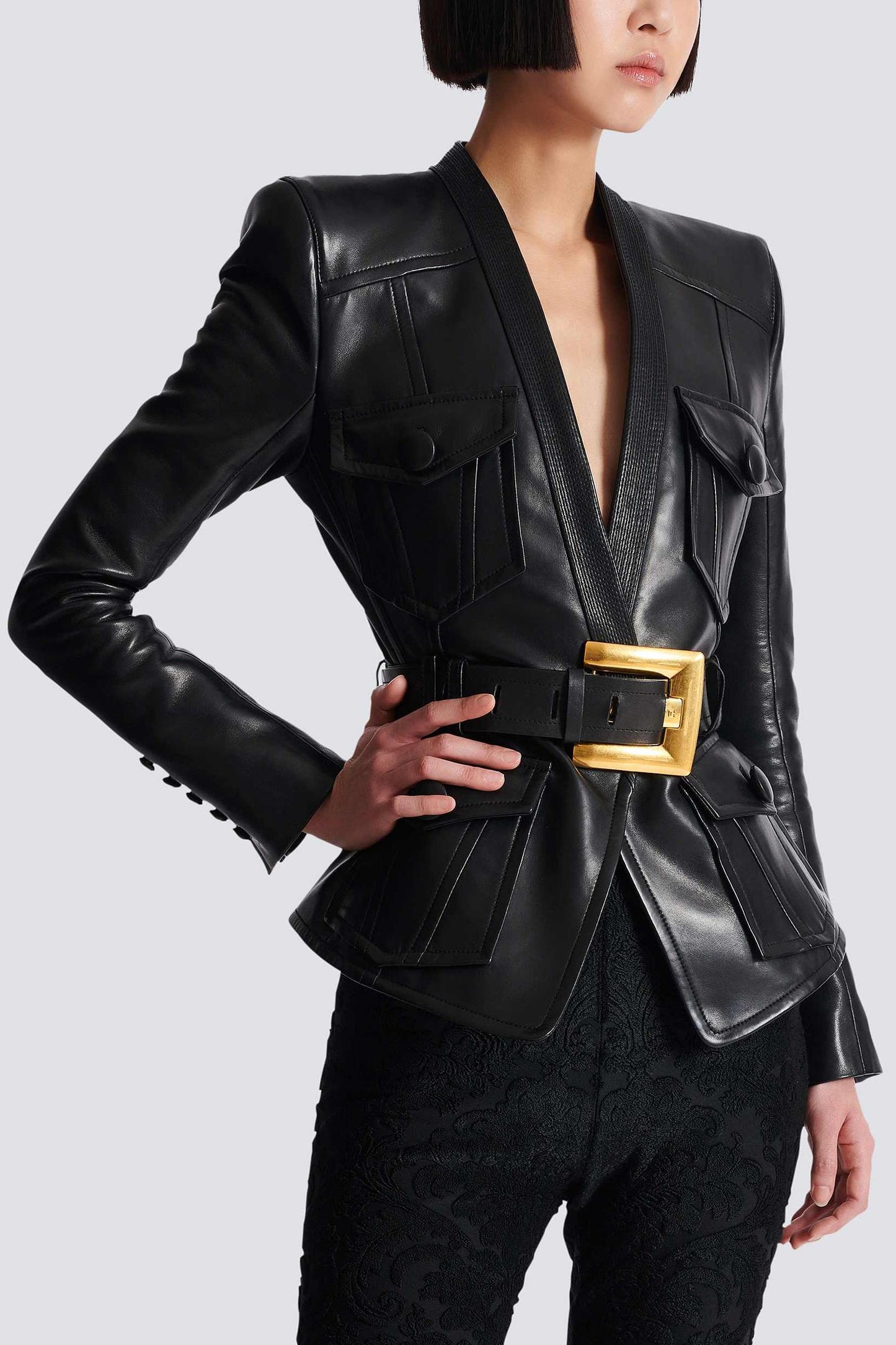 Jodell Belted Leather Jacket