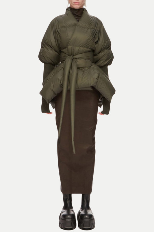 Juno Belted Batwing Jacket - Green