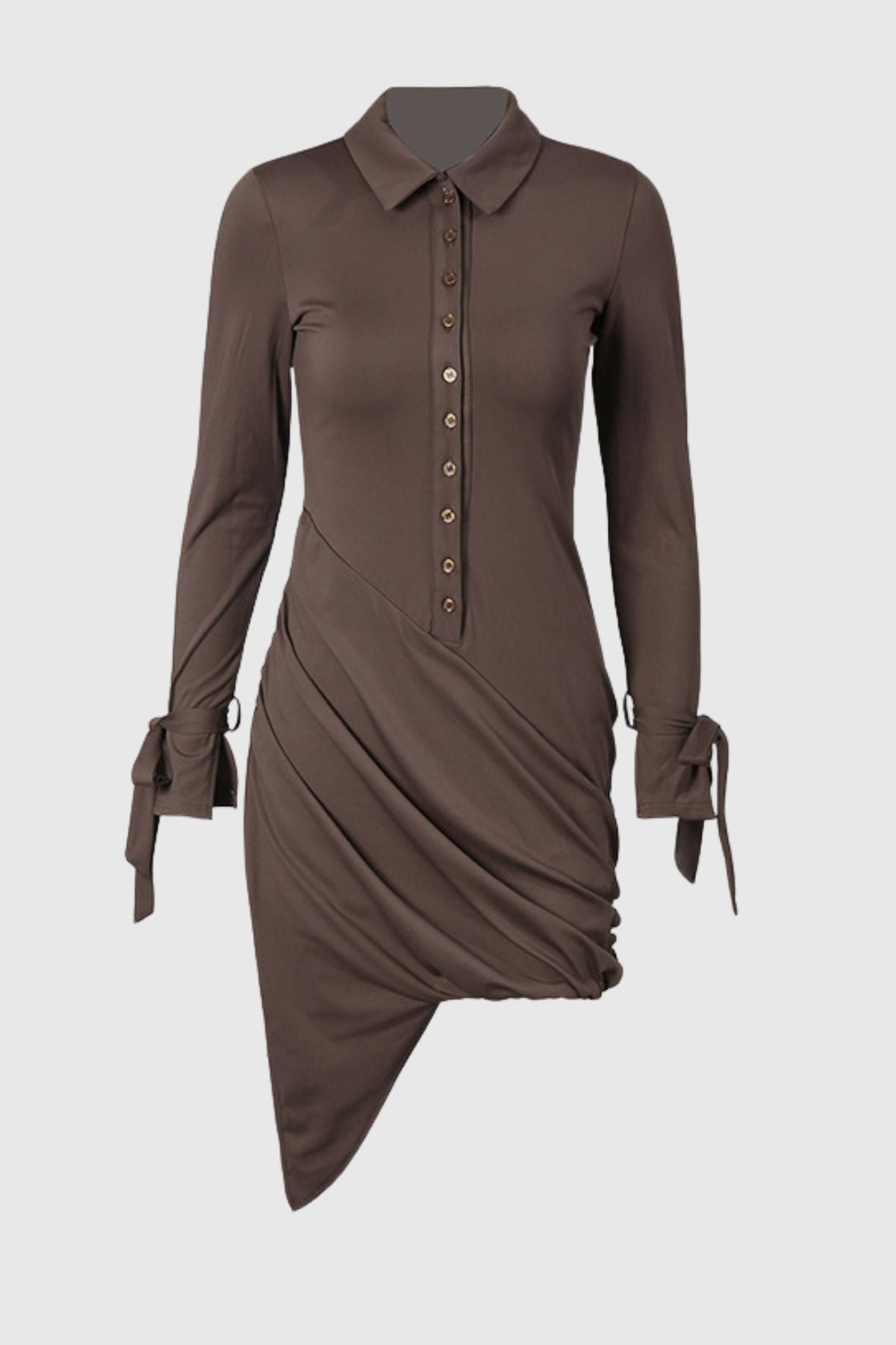 Lazuli Draped Asymmetric Mini Dress