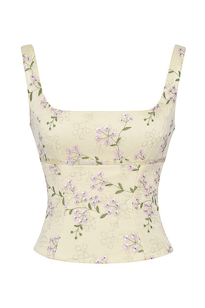 Lemon Embroidered 2-Piece Set