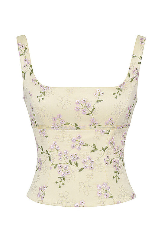 Lemon Embroidered 2-Piece Set