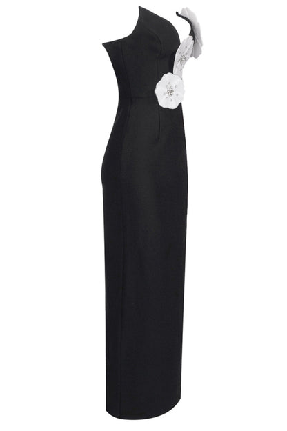 Lilith Floral Strapless Maxi Bandage Dress