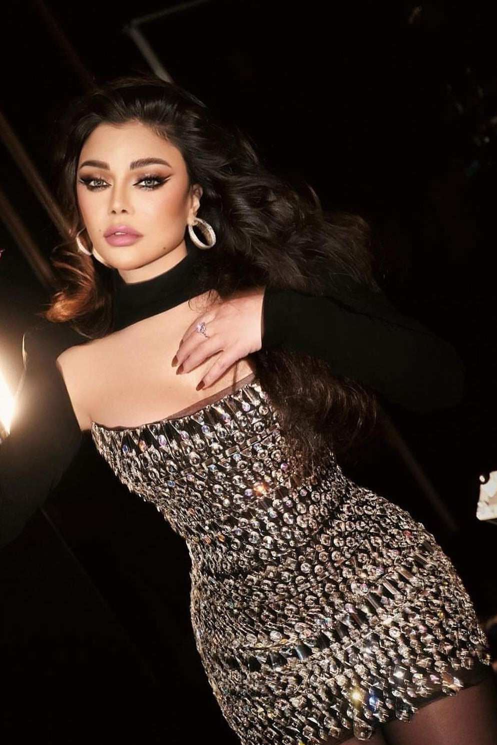 Madelyn Diamante Mini Bandage Dress