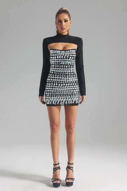 Madelyn Diamante Mini Bandage Dress