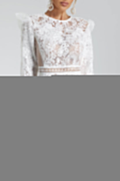 Magnolia Lace-embroidered Mini Dress