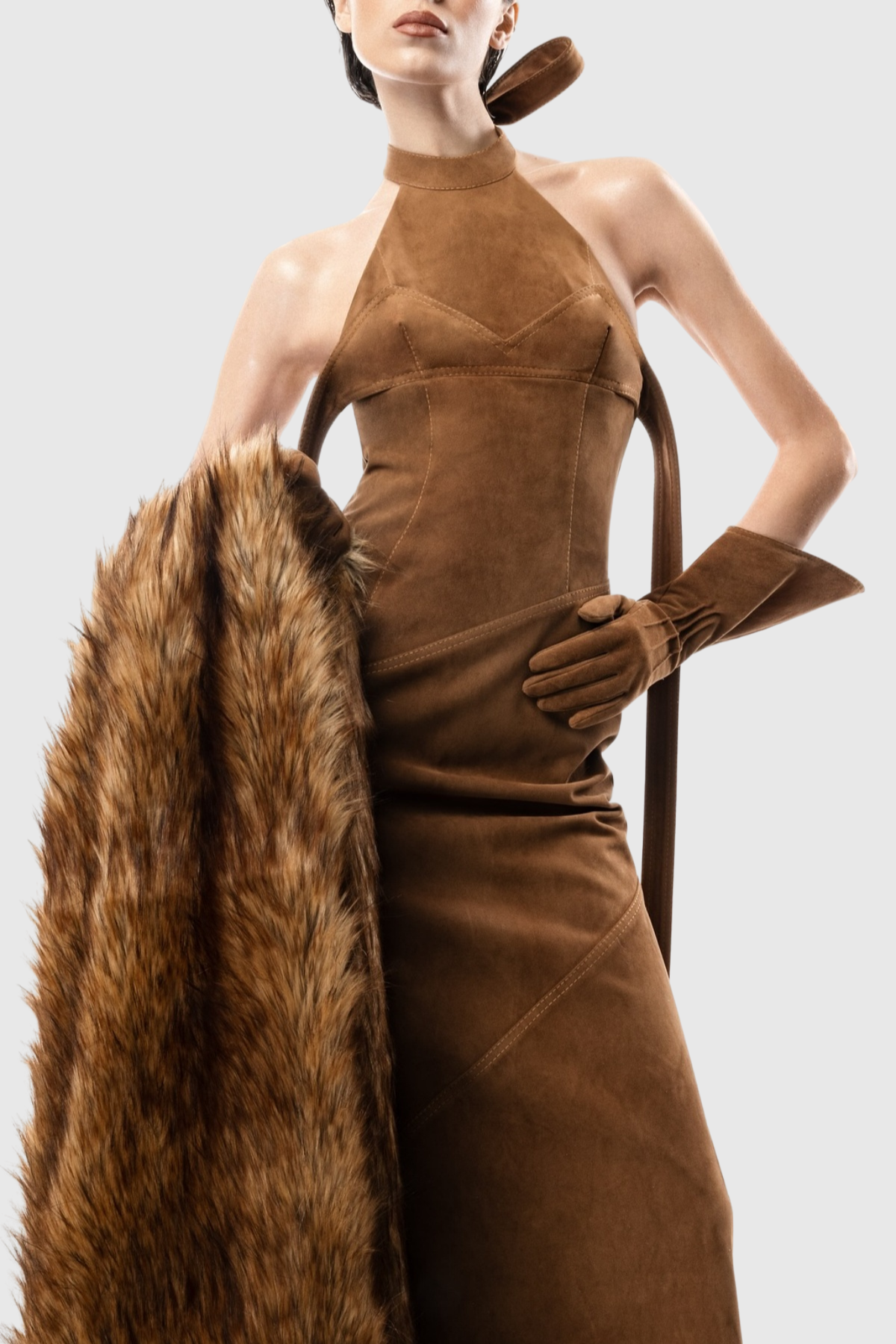 Maibe Halter Split Maxi Dress