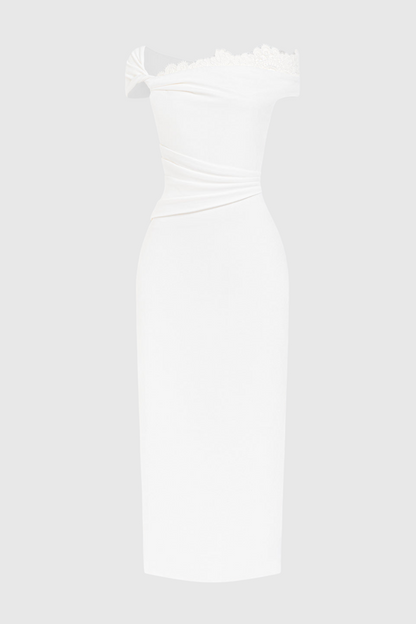 Monika Off Shoulder Lace Midi Dress