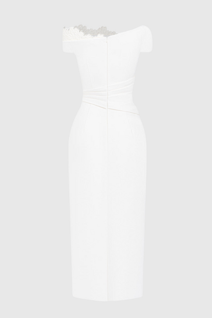 Monika Off Shoulder Lace Midi Dress