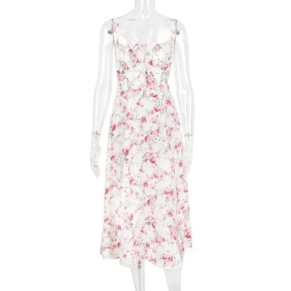 DressBetty - 2024 Elegant Lace-up High Split Long Lace Dress