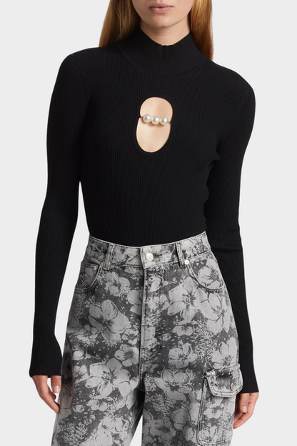 Nerissa Pearl Cutout Bodysuit