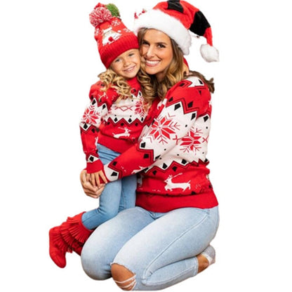 DressBetty - Christmas Sweater Family Mother Daughter Matching Clothes Printing Knitwear